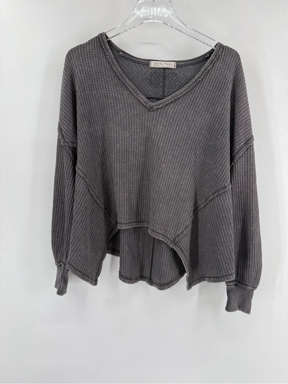 We The Free Coraline Thermal Pullover Oversized Free People Top size xs - Picture 2 of 5